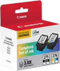 Canon Multicolor Ink for Printer PG-275 XL / CL-276 XL Compatible to PIXMA TS3520, TS3522 and TR4720 Printers