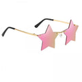 Sharplace 6X Glasses Costume Trendy Dance Rimless Stars Sun Glasses for Women Grey