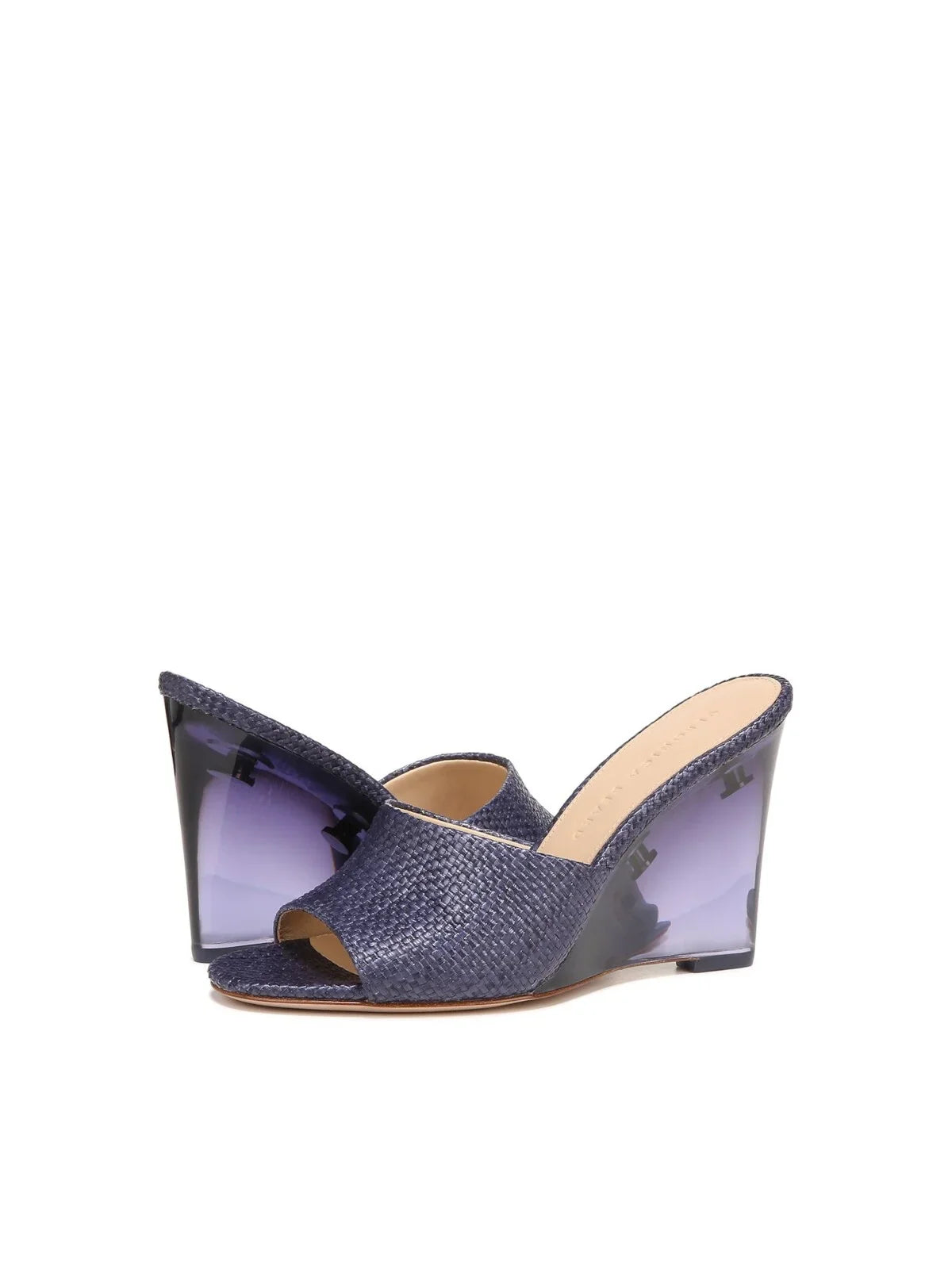 VERONICA BEARD Womens Purple Woven Padded Dali Open Toe Wedge Slip On Heeled Sandal 8.5 M