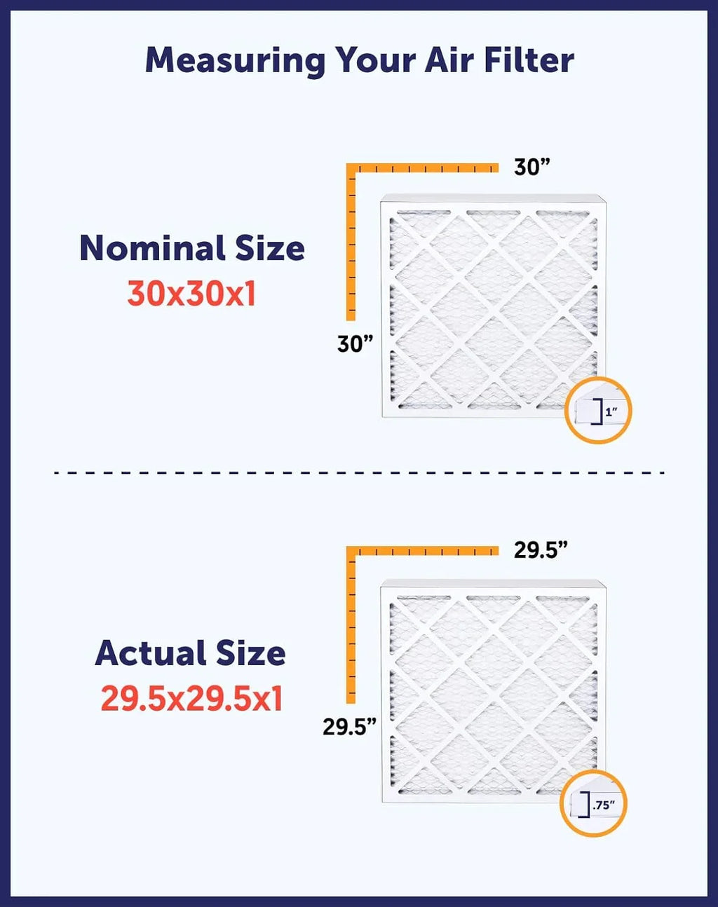 Filter King 8x25.5x1a Air Filter | 4-PACK | MERV 8 HVAC Pleated A/C Furnace Filters | MADE IN USA | Actual Size: 8 x 25.5 x .75"