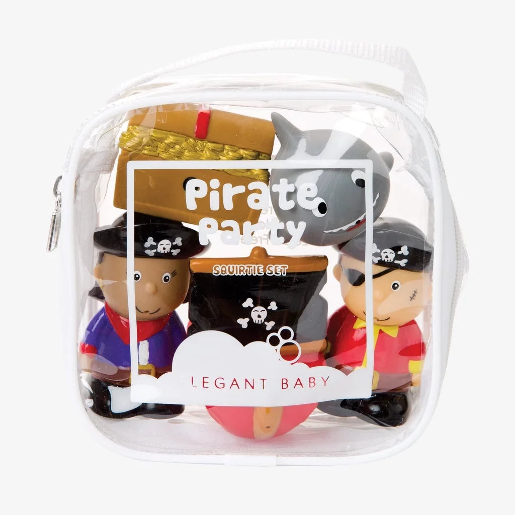 Elegant Baby Pirate Party Squirtie Baby Bath Toys, Set of 6 Squirt Toys