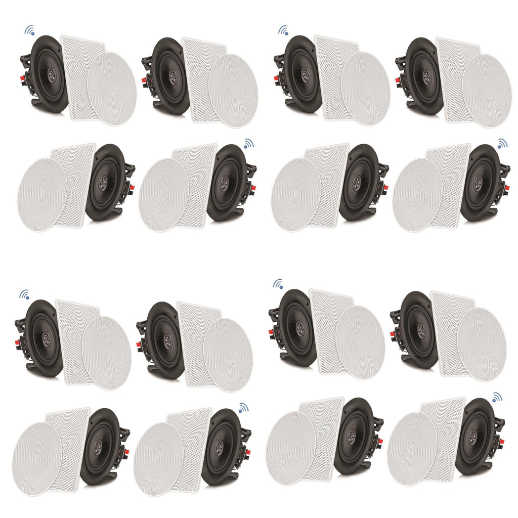 Pyle Audio 6.5 In 2 Way 200W Flush Mount Bluetooth Ceiling Wall Speakers, 4 Pack (4 Pack)