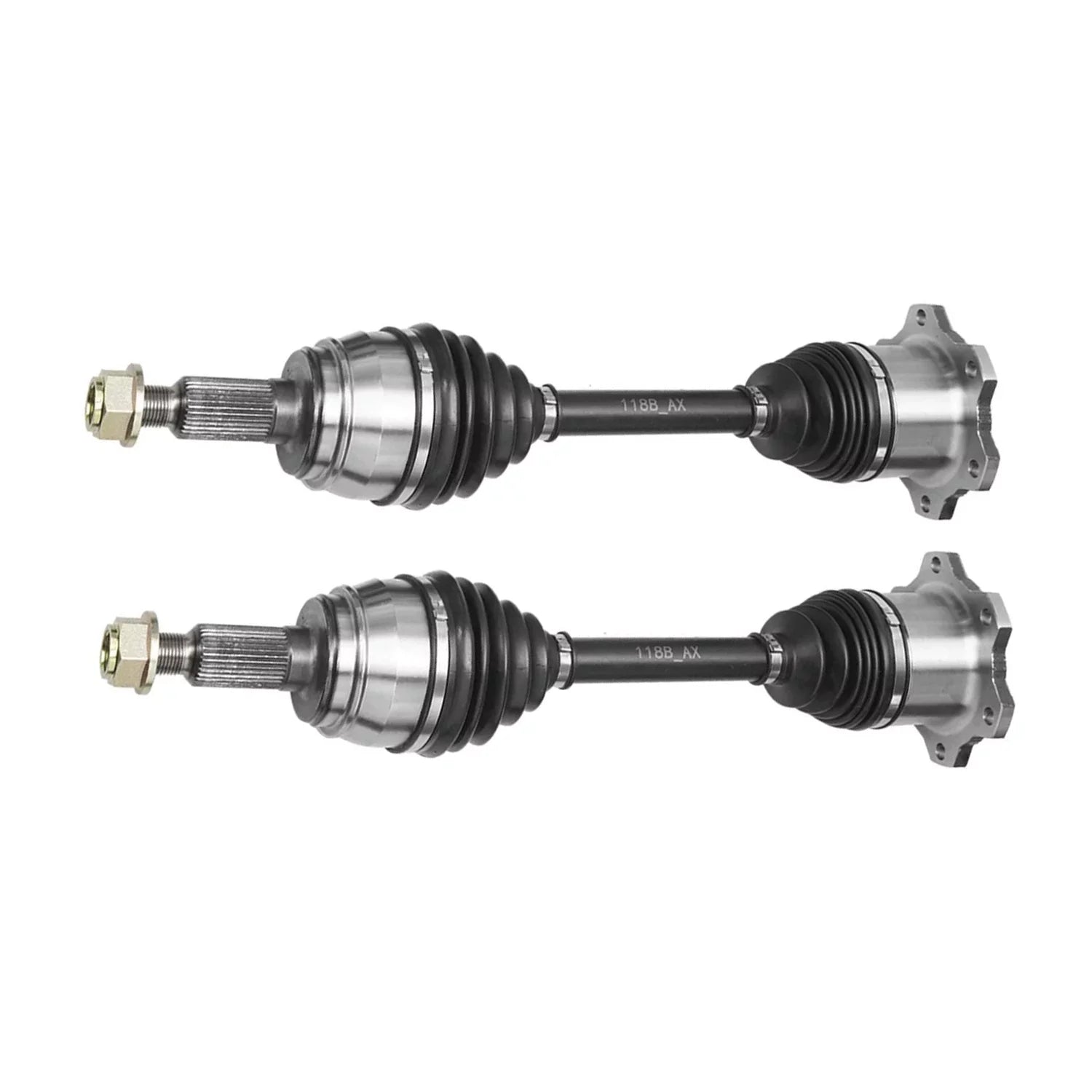 Detroit Axle - 4WD Front CV Axle Shafts for Chevy GMC Silverado Sierra Suburban Yukon XL 1500 Tahoe Avalanche Cadillac Escalade ESV EXT 6 Lugs CV Axle Shafts Assembly Pair Replacement