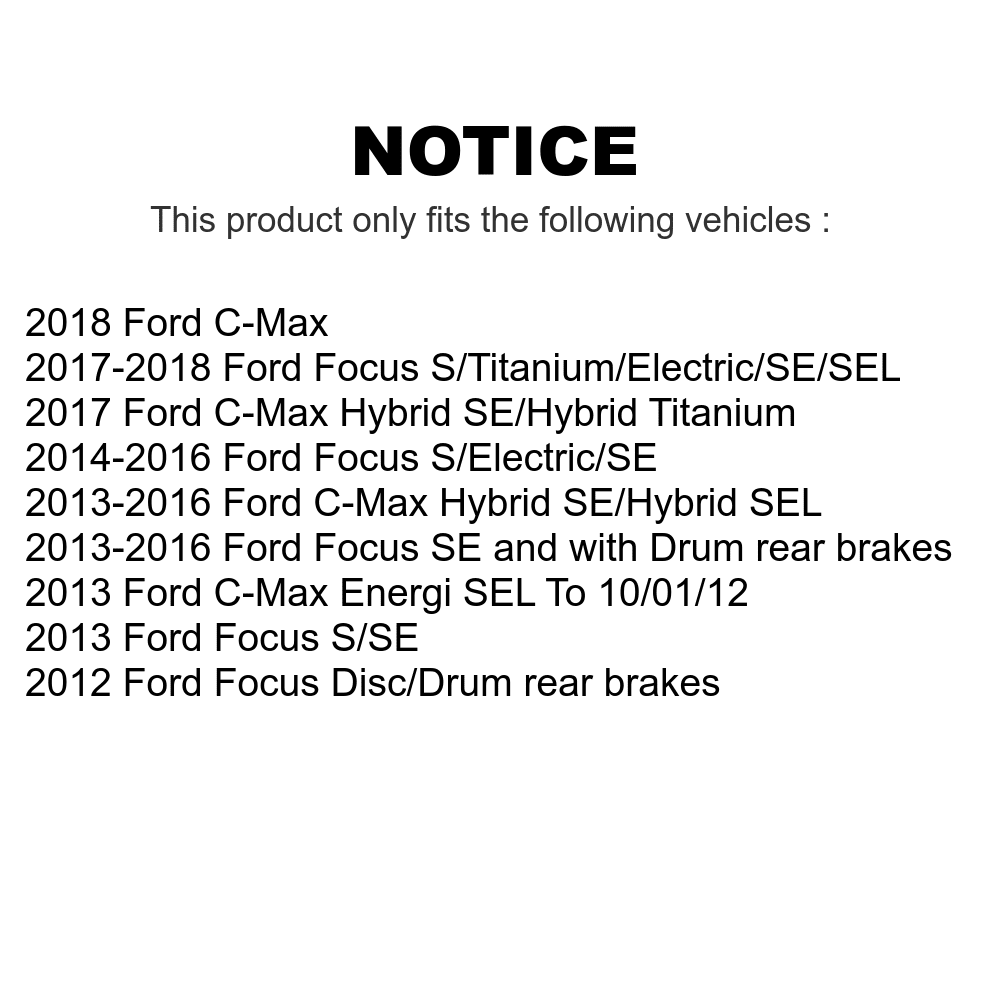 Transit Auto - Front Disc Brake Rotors And Semi-Metallic Pads Kit For Ford Focus C-Max K8A-103879
