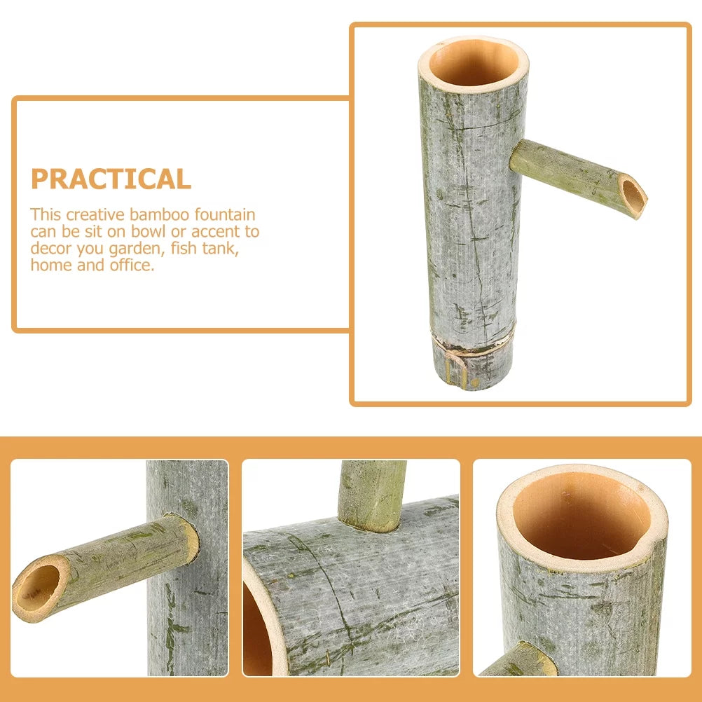 Qumonin Bamboo Waterfall Fountain for Office or Home Zen