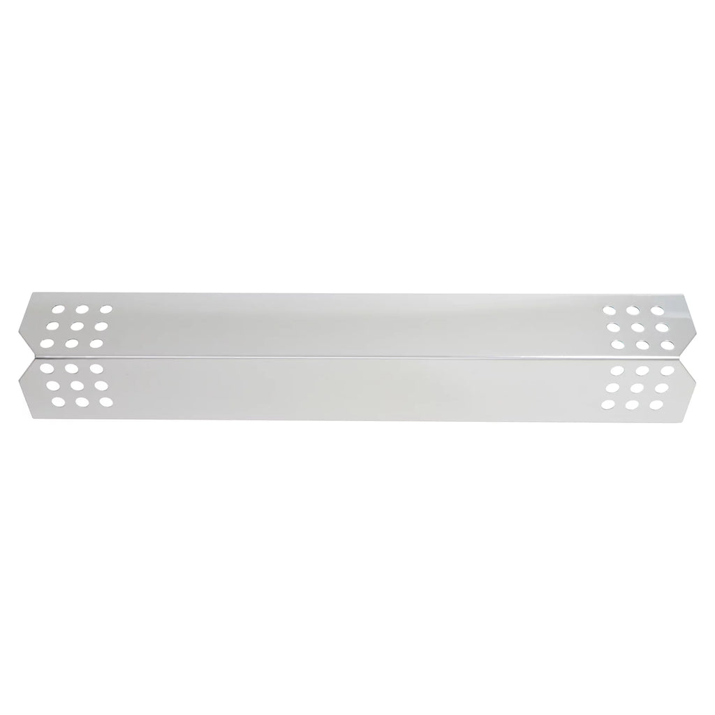 3-Pack BBQ Grill Heat Shield PLatitudee Tent Replacement Parts for Jenn Air 730-0709 - Compatible Barbeque Stainless Steel Flame Tamer, Guard, Deflector, Flavorizer Bar, Vaporizer Bar, Burner Cover 16 1/8"