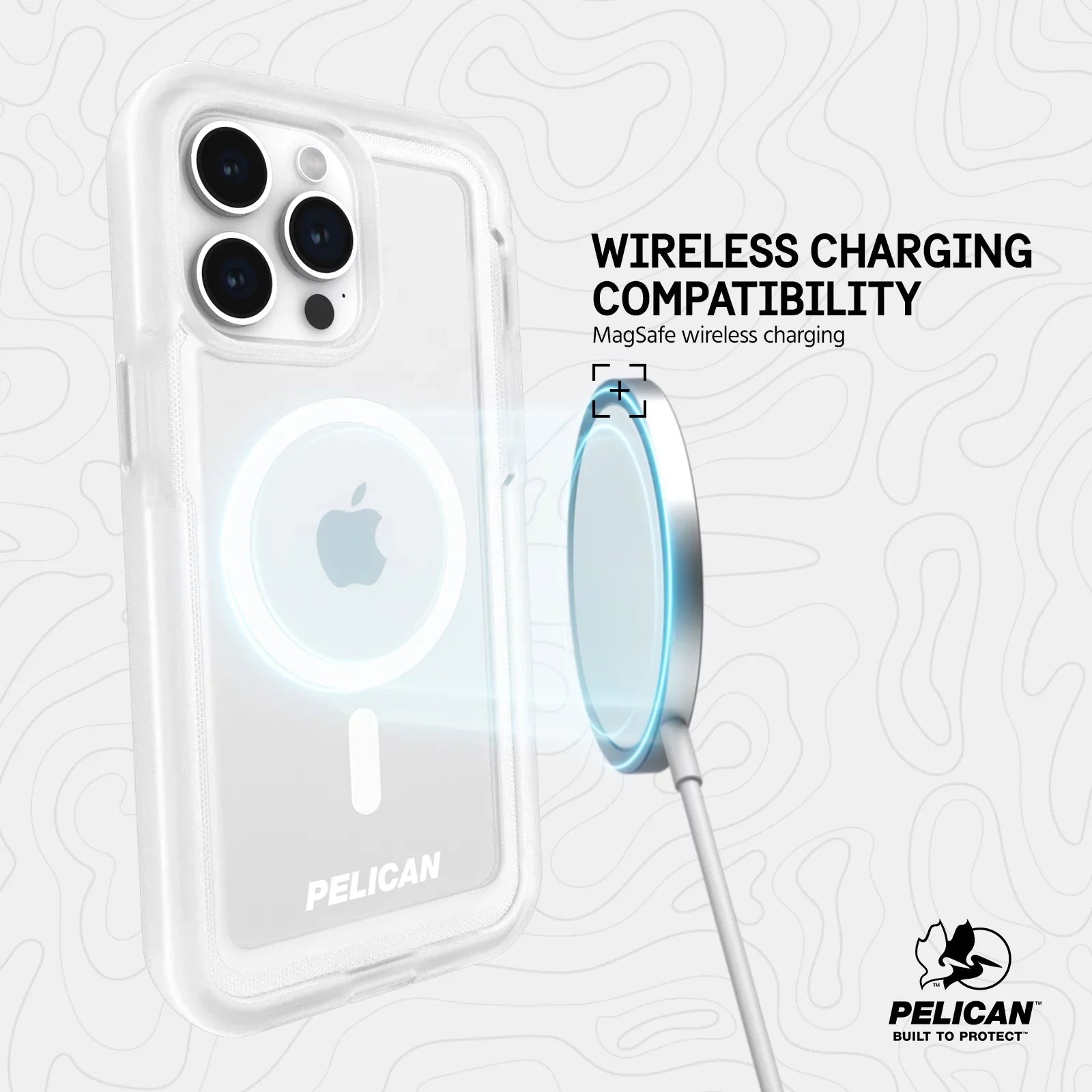 Pelican Voyager Series Apple iPhone 15 Pro Max Case with Belt Clip Holster [MagSafe Compatible] - Clear