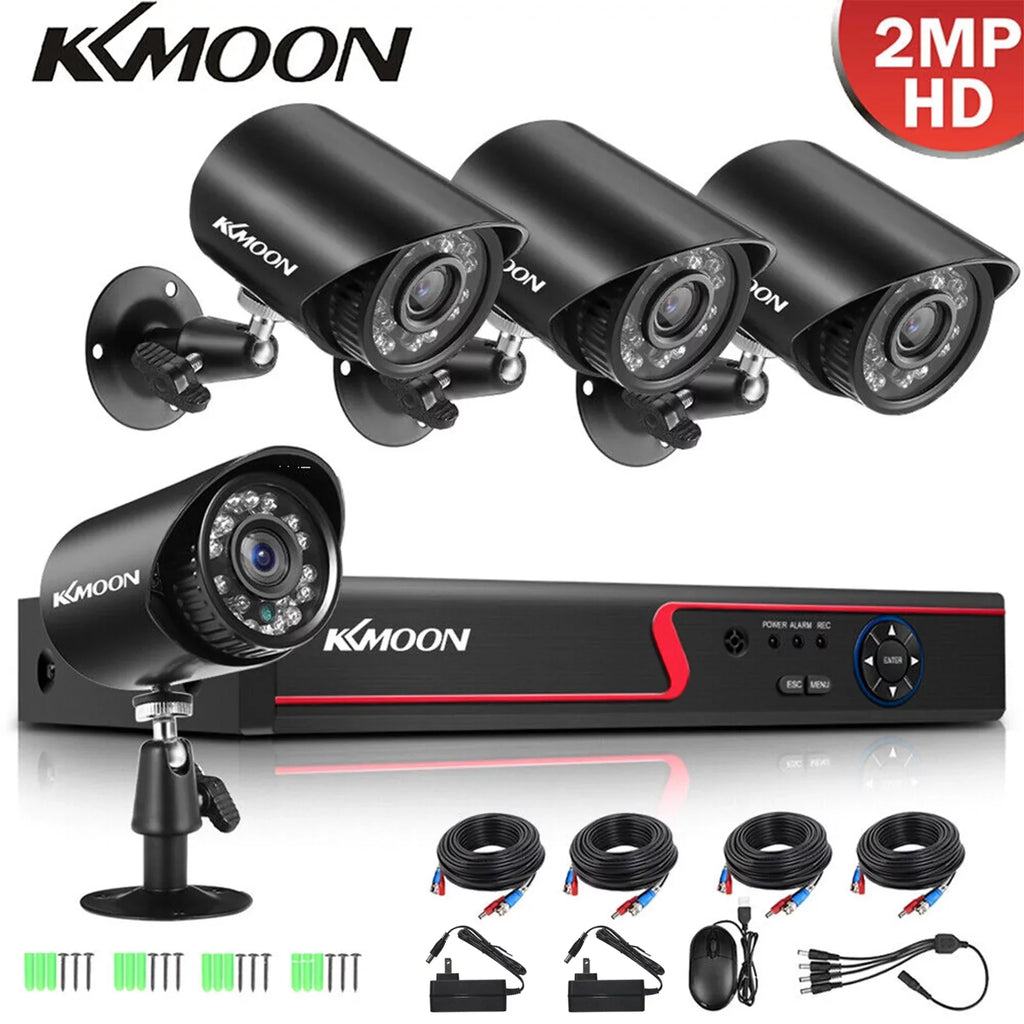 KKmoon Digital Video Recorder, 4CH 1080P Full HD DVR CCTV System with Remote Phone Monitoring