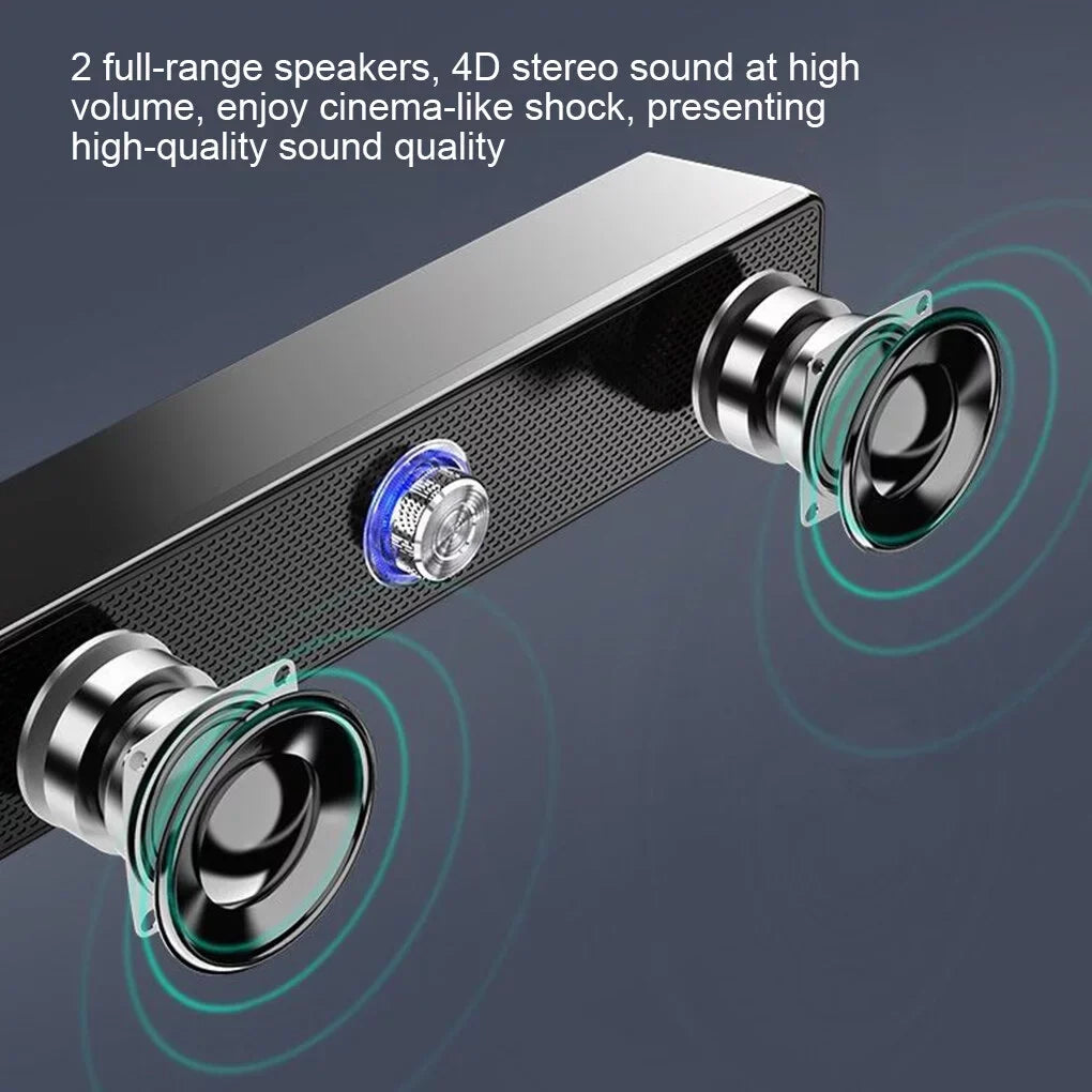 Powerful Home Theater TV Sound Bar Speaker Wired Wireless Surround Soundbar For PC TV Outdoor Speakers Remote  350T