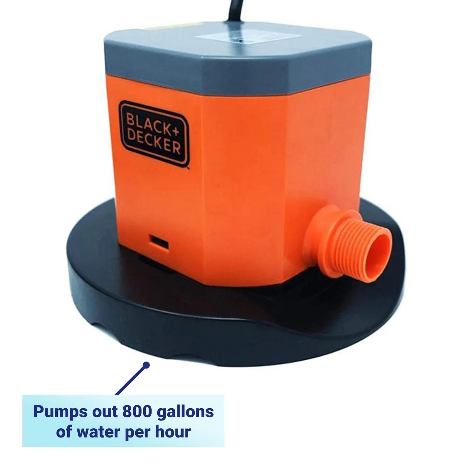Black+Decker 800 GPH Submersible Pool Cover Pump