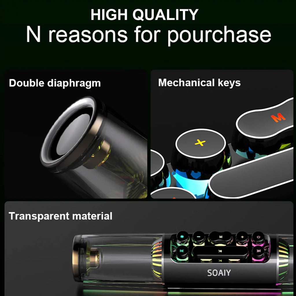 Andoer soaiy SH19 HiFi Speaker Computer Subwoofer RGB Bass Sound Bar Stereo Music Player Sound Box TF Port 3.5mm Audio Input for PC Laptop Smartphone Tablet