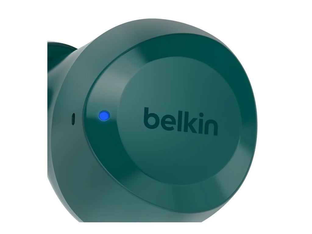 Belkin SoundForm™ Bolt, True Wireless Earbuds, Wireless Charging, IPX5 Sweat and Water Resistant, USB-C, Up to 28 Hours of Battery Life, iPhone, Galaxy, Pixel and More - Teal