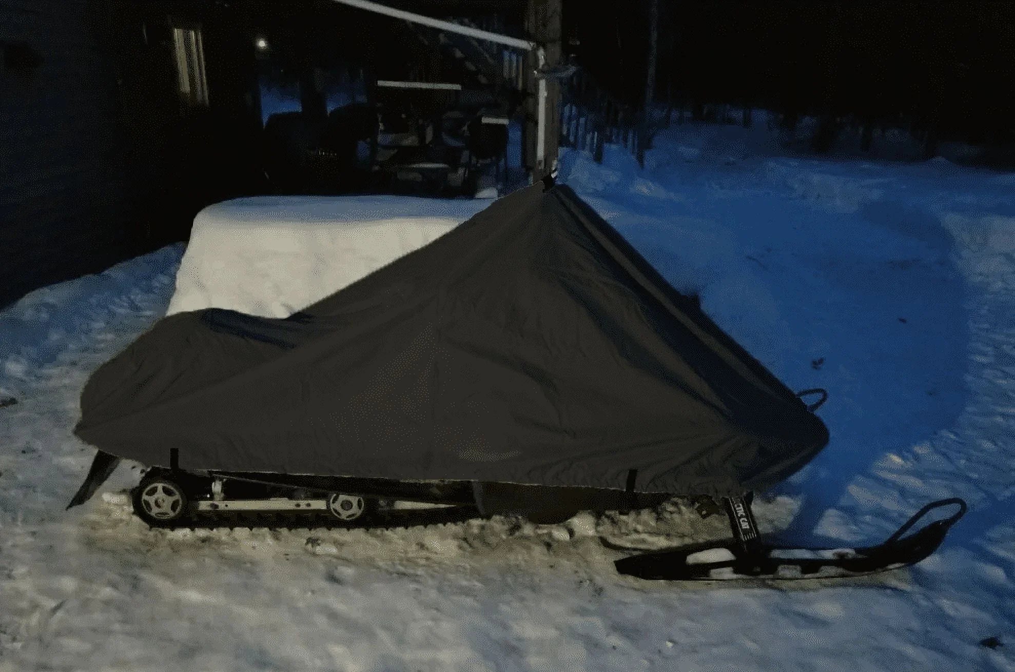 200 Denier Storage Snowmobile Cover Compatible for the 2007-2009 Arctic Cat Model M1000 SNO PRO 153 Snowmachine Sled. All Black.