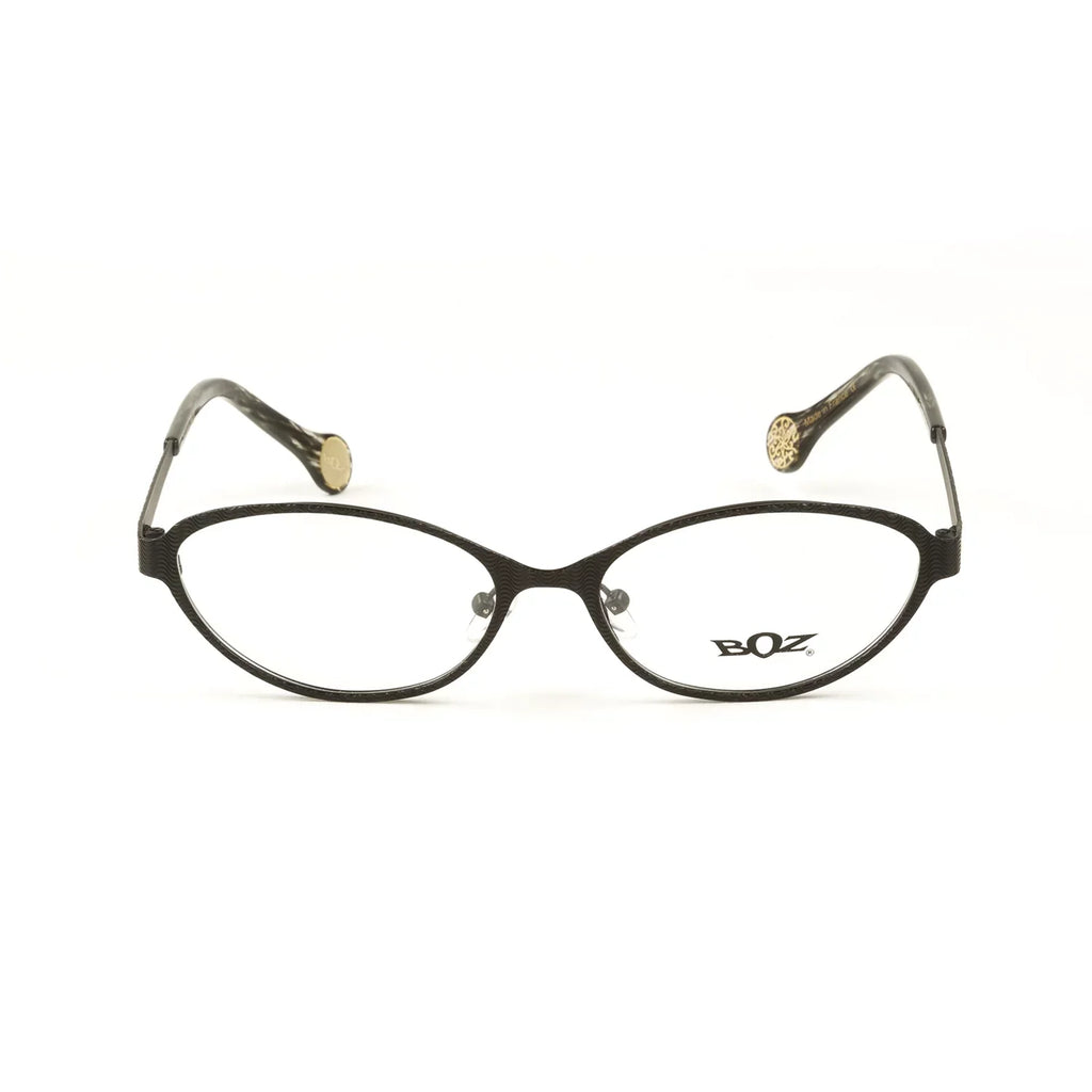 BOZ Women's Vaki Semi-Oval Eyeglass Frames 54mm Black