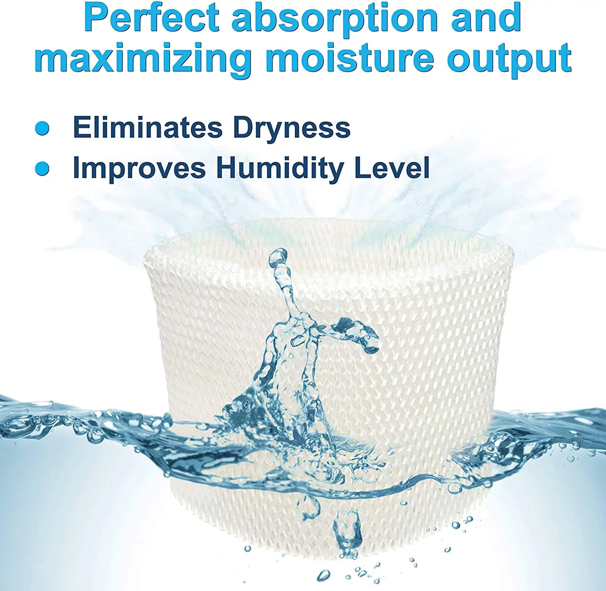 HQRP 4-pack Humidifier Filter for Idylis 0110950 Wick Filter H65 / H65-ID / RPS H65-C Replacement