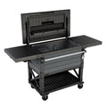 Keter Outdoor Patio Cooler Ice Chest InsuLatitudeed Beverage Bar Cart, Gray