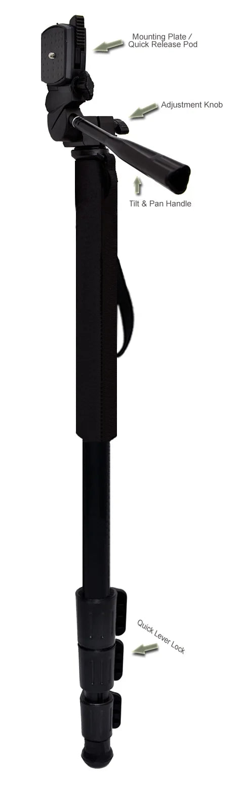 Professional Black 72" Monopod / Unipod (Quick Release) For Canon VIXIA HF R800
