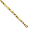 14k Gold Men's Polished Fancy Link Bracelet