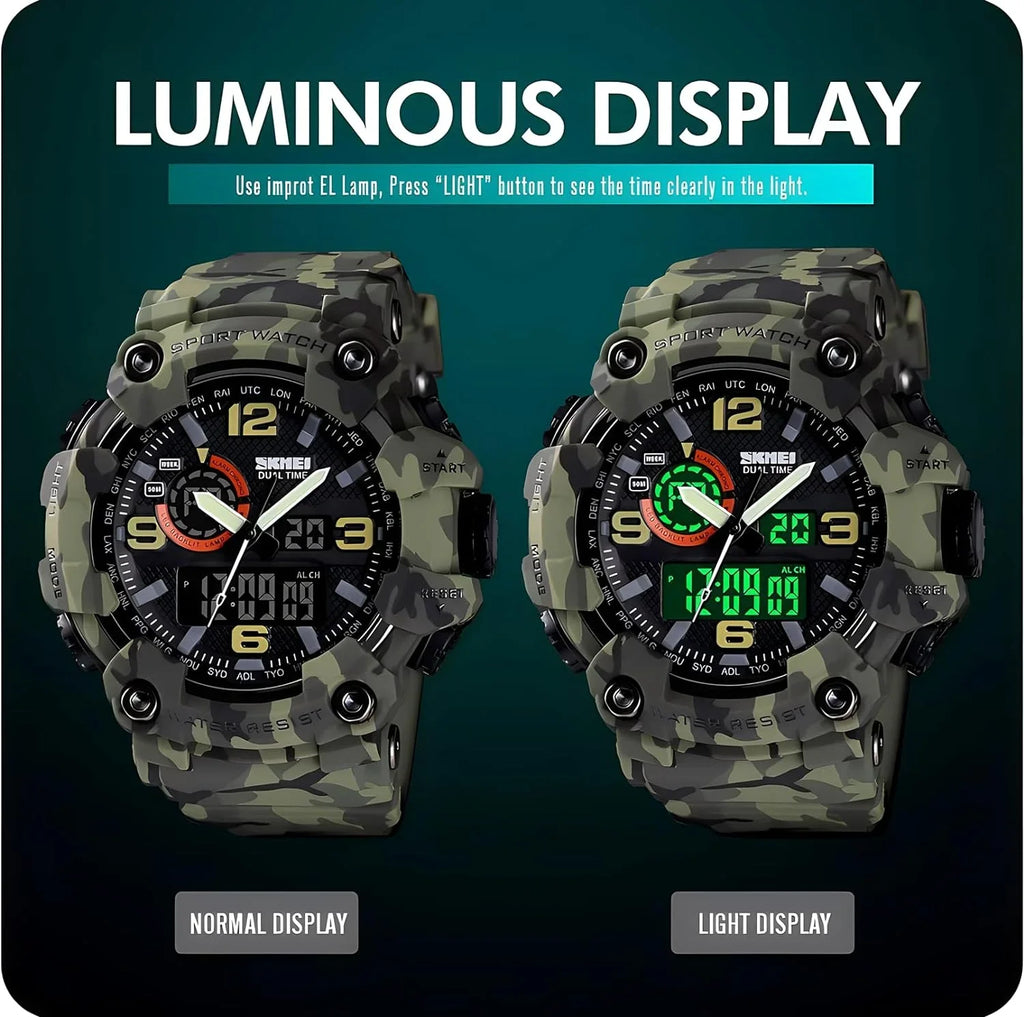 Gosasa Men's Watches Multi Function Military S-Shock Sports Watch LED Digital Waterproof Alarm Watches…