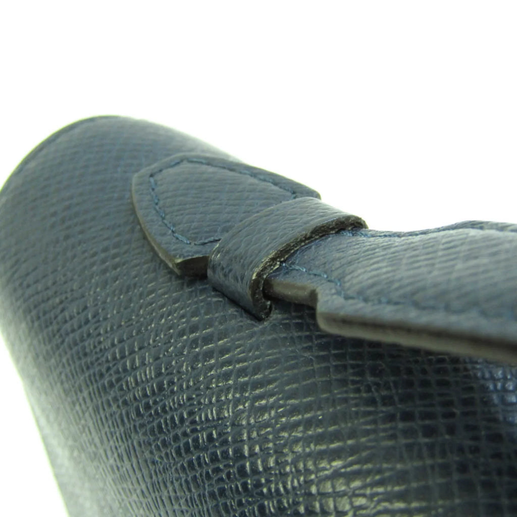 Pre-Owned Louis Vuitton Taiga Zippy XL M64019 Men's Taiga Leather Long Wallet (bi-fold) Navy Blue (Good)
