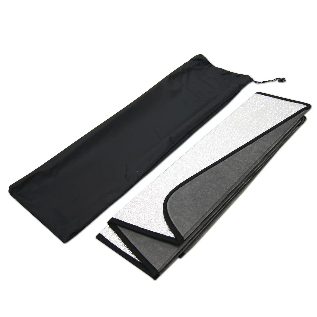 Tuningpros SS-607 Custom Fit Silver and Grey Windshield Sun Shade Protector, Sunshade Visor For 2004-2010 Toyota Sienna (XL20) - 1 pcs Set SunShade Toyota Sienna 04 05 06 07 08 09 10