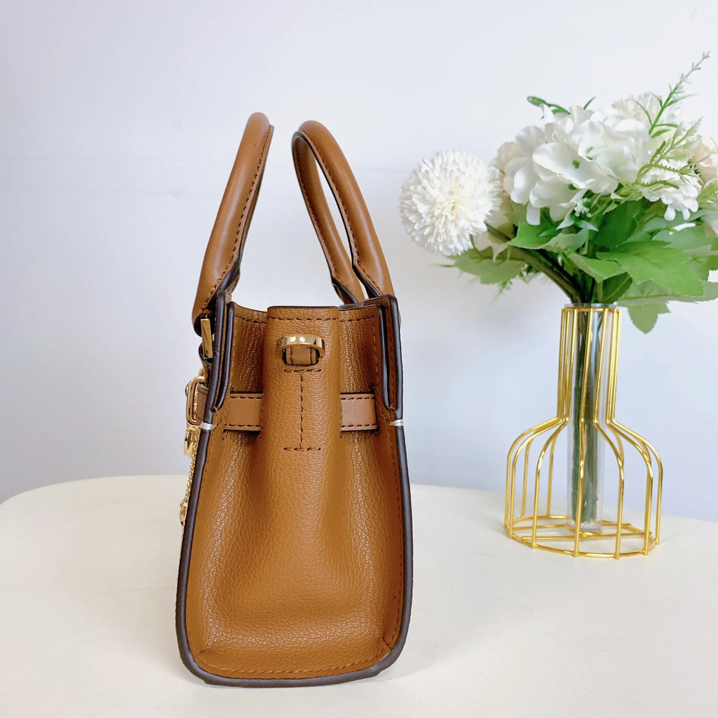 Michacl Kors 35H1GHMS0B Hamilton XS Satchel Crossbody in Signature VANILLA