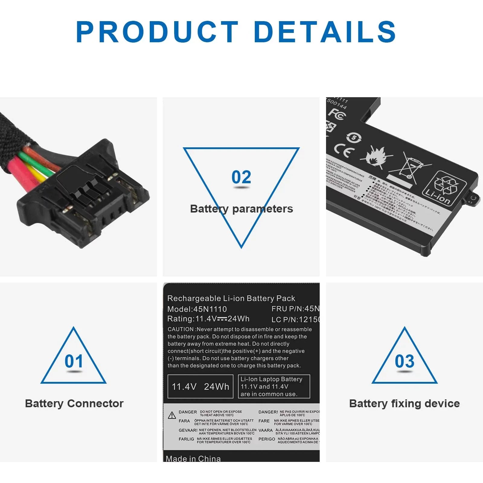 Battery   For Lenovo ThinkPad T450S T460 45N1108