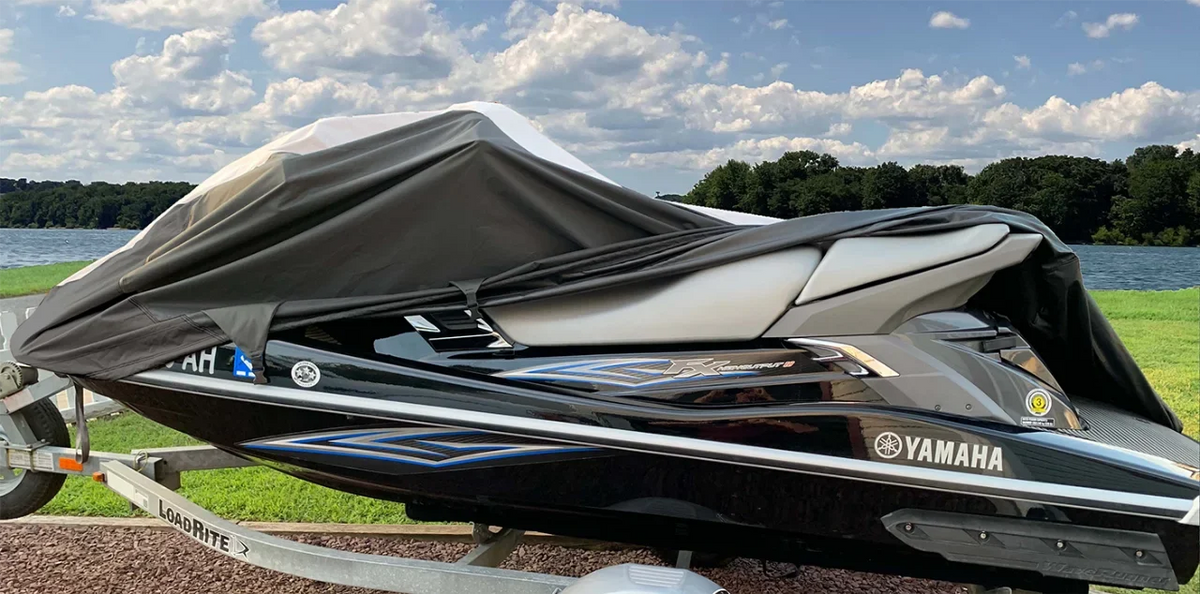 SUPER HEAVY-DUTY PWC JetSki Cover Compatible for Polaris SLX / SLX Pro 785 / SLHX 1995-2001 Jet Ski Cover 1-2 Seater