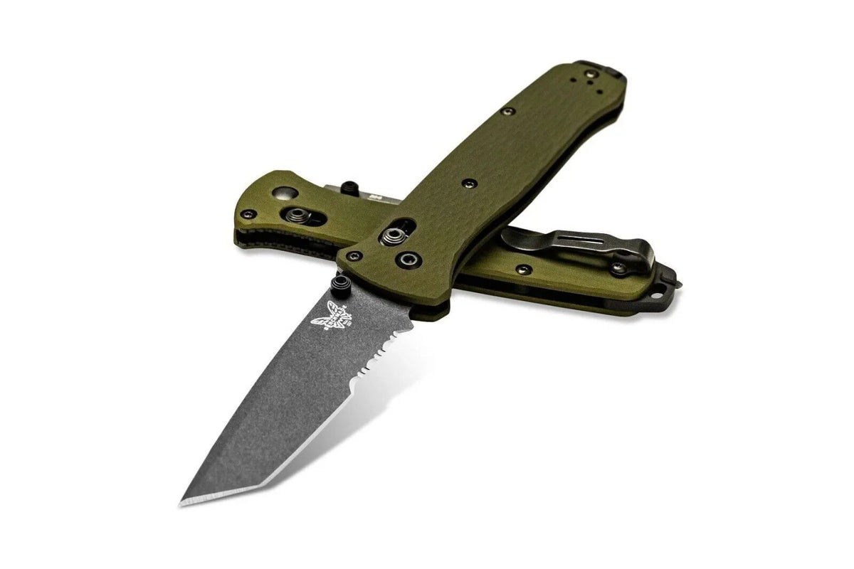 Benchmade 537SGY-1 Bailout Axis Serrated Tanto Grey Coated  CPM-M4 Super Tool Steel Knife