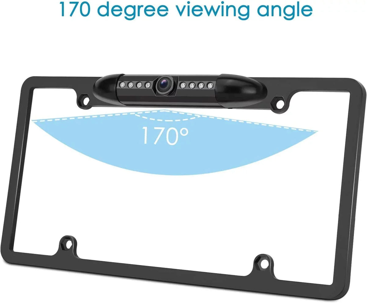 Absolute Backup Camera Rearview License PLatitudee Frame for ALPINE INEW970HD INE-W970HD Black