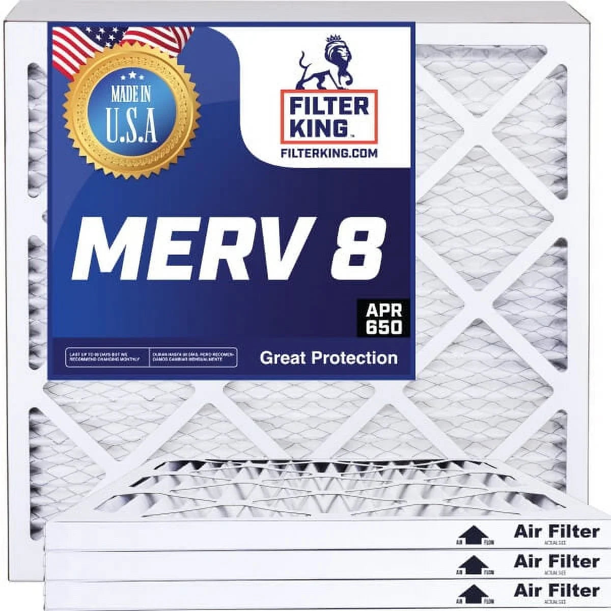 Filter King 4x49.5x1a Air Filter | 4-PACK | MERV 8 HVAC Pleated A/C Furnace Filters | MADE IN USA | Actual Size: 4 x 49.5 x .75"