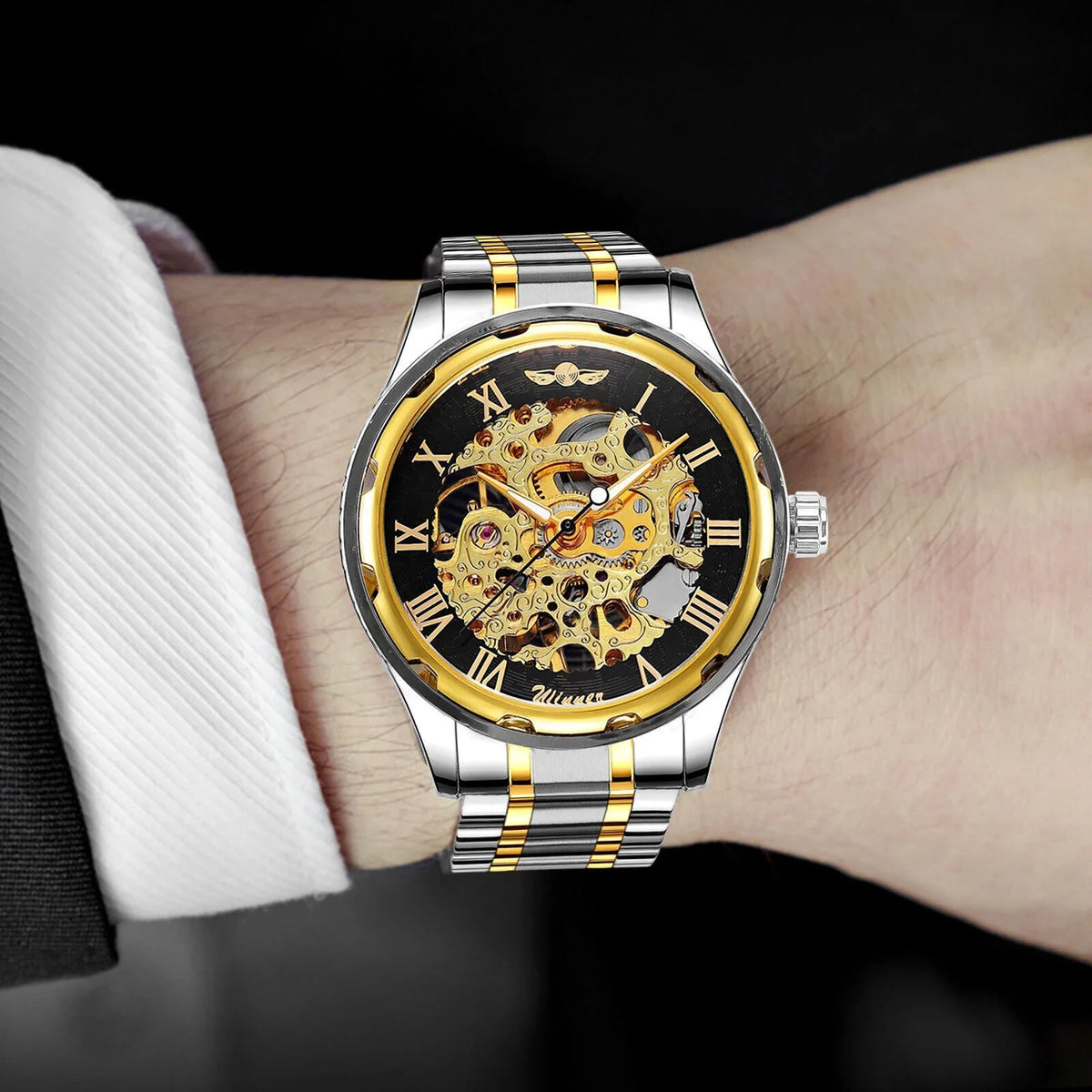 Men's Luxury Watch Waterproof Stainless Steel Automatic Mechanical Wristwatch US