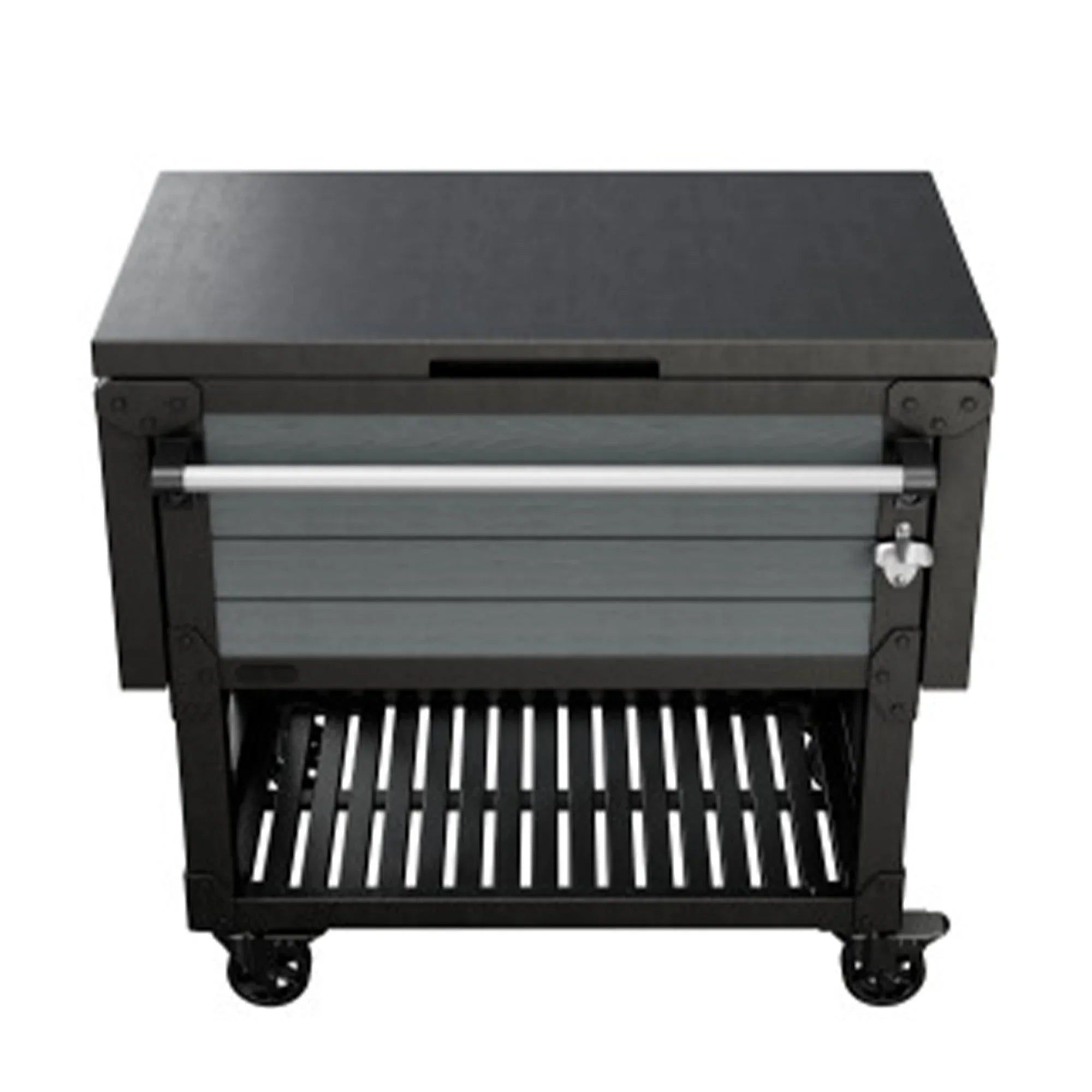 Keter Outdoor Patio Cooler Ice Chest InsuLatitudeed Beverage Bar Cart, Gray