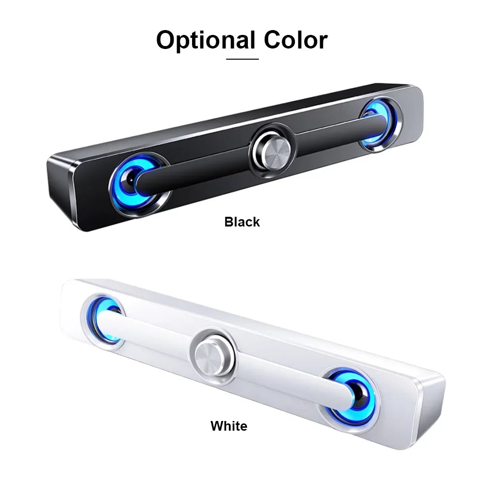 Wired Speaker, V-111 Computer Speaker USB Wired Powerful Bar Stereo Subwoofer Bass Speaker Surround Sound Box for PC Laptop Phone Tablet MP3 MP4