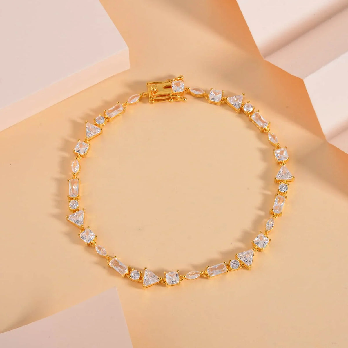 Shop LC Lustro Stella Cubic Zirconia CZ Marquise 925 Sterling Silver Vermeil Yellow Gold PLatitudeed Bracelet for Women Jewelry Size 8" Ct 10.66 Birthday Mothers Day Gifts for Mom