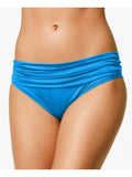 LA BLANCA Women's Blue Stretch Banded Full Coverage Shirred Hipster Swimsuit Bottom 16