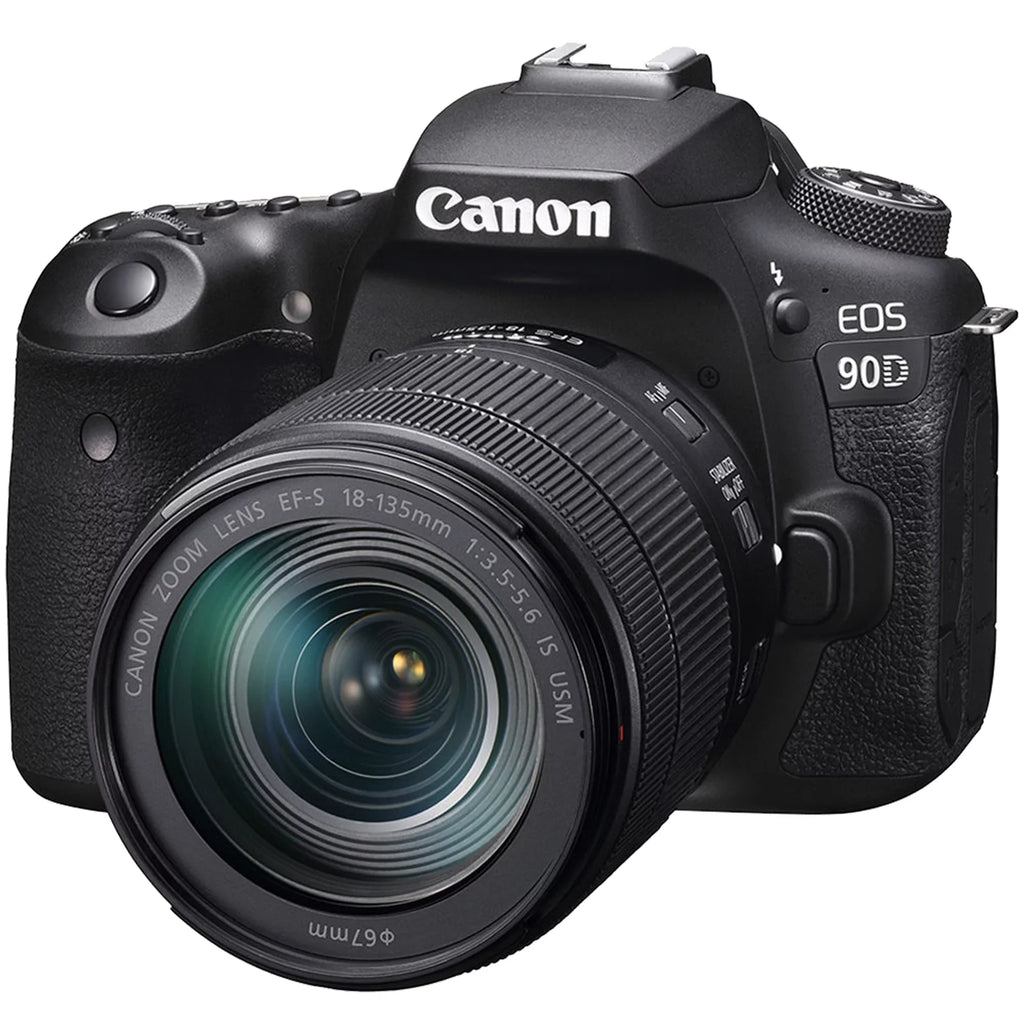 Canon EOS 90D DSLR Camera with 18-135mm IS USM Lens + SanDisk 32GB Memory Card + ZeeTech Accessory Bundle