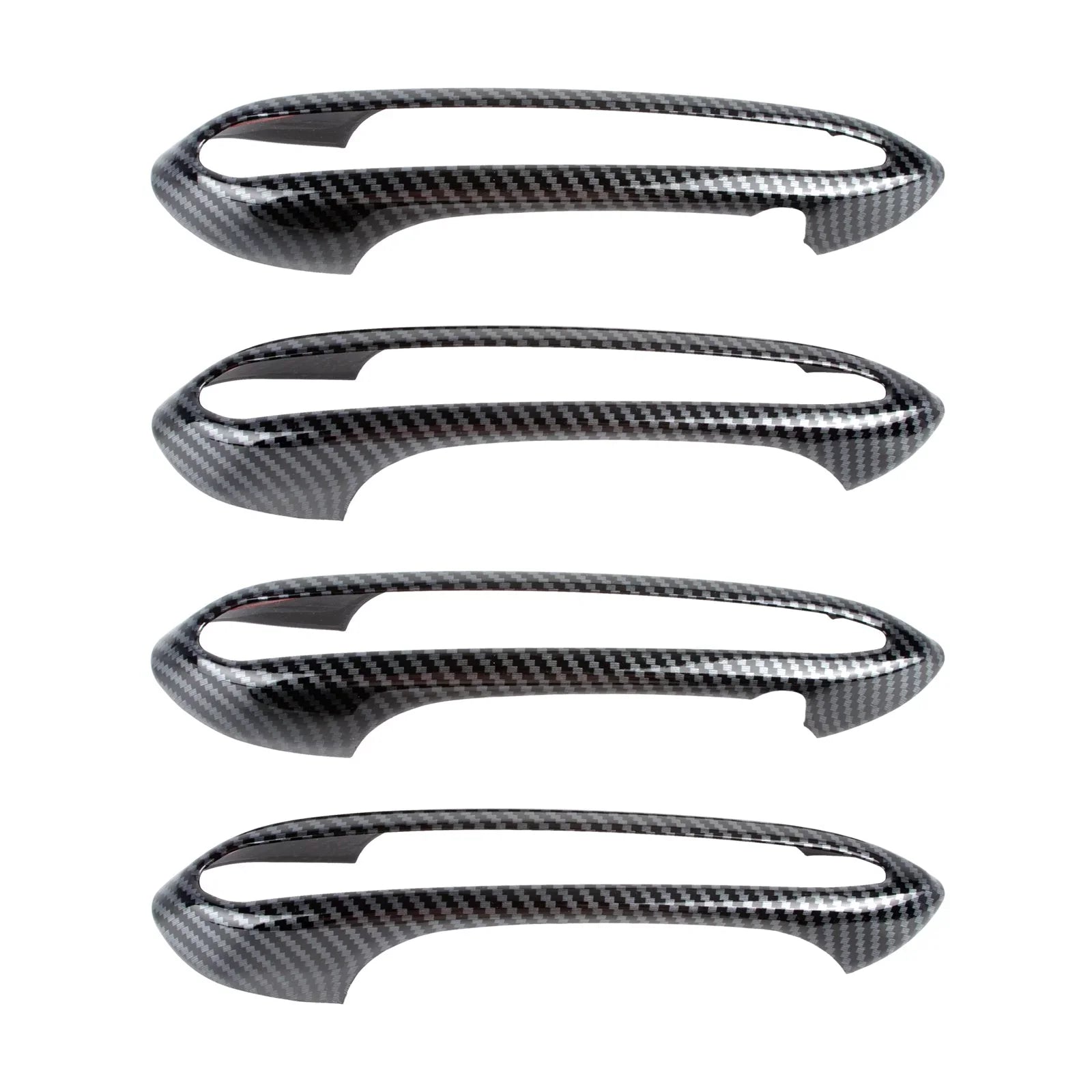 Xotic Tech 1 Set (4 pieces) Exterior Door Handle Surround Cover trims, Carbon Fiber Style, Compatible with BMW 5 Series G30 2018-up