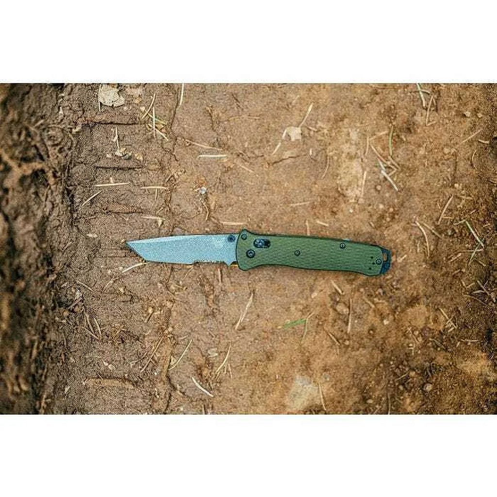 Benchmade 537SGY-1 Bailout Axis Serrated Tanto Grey Coated  CPM-M4 Super Tool Steel Knife