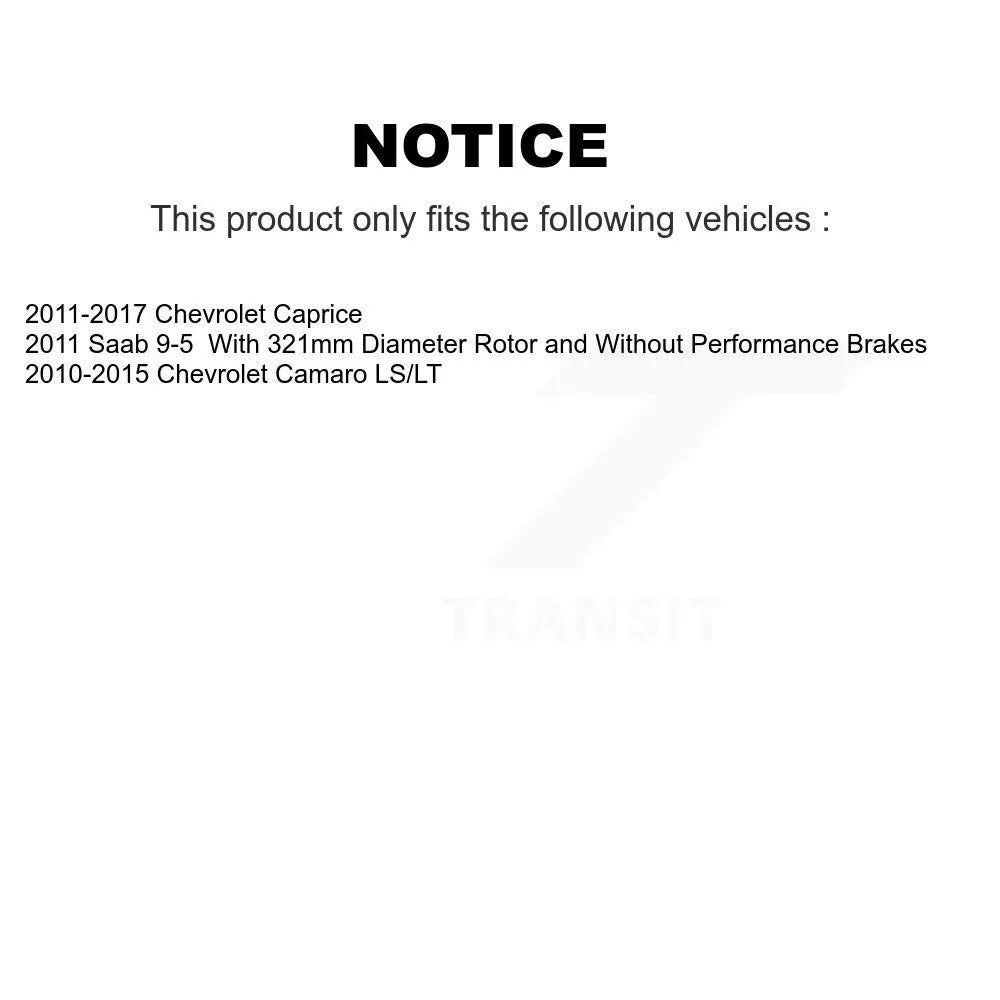 Front Semi-Metallic Disc Brake Pads PPF-D1404 For Chevrolet Camaro Cacost Saab 9-5