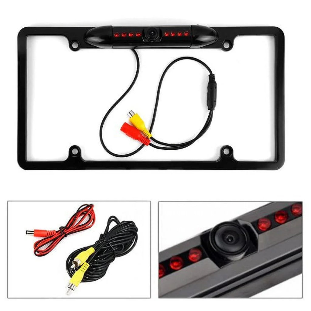 Absolute Backup Camera Rearview License PLatitudee Frame for ALPINE INEW970HD INE-W970HD Black