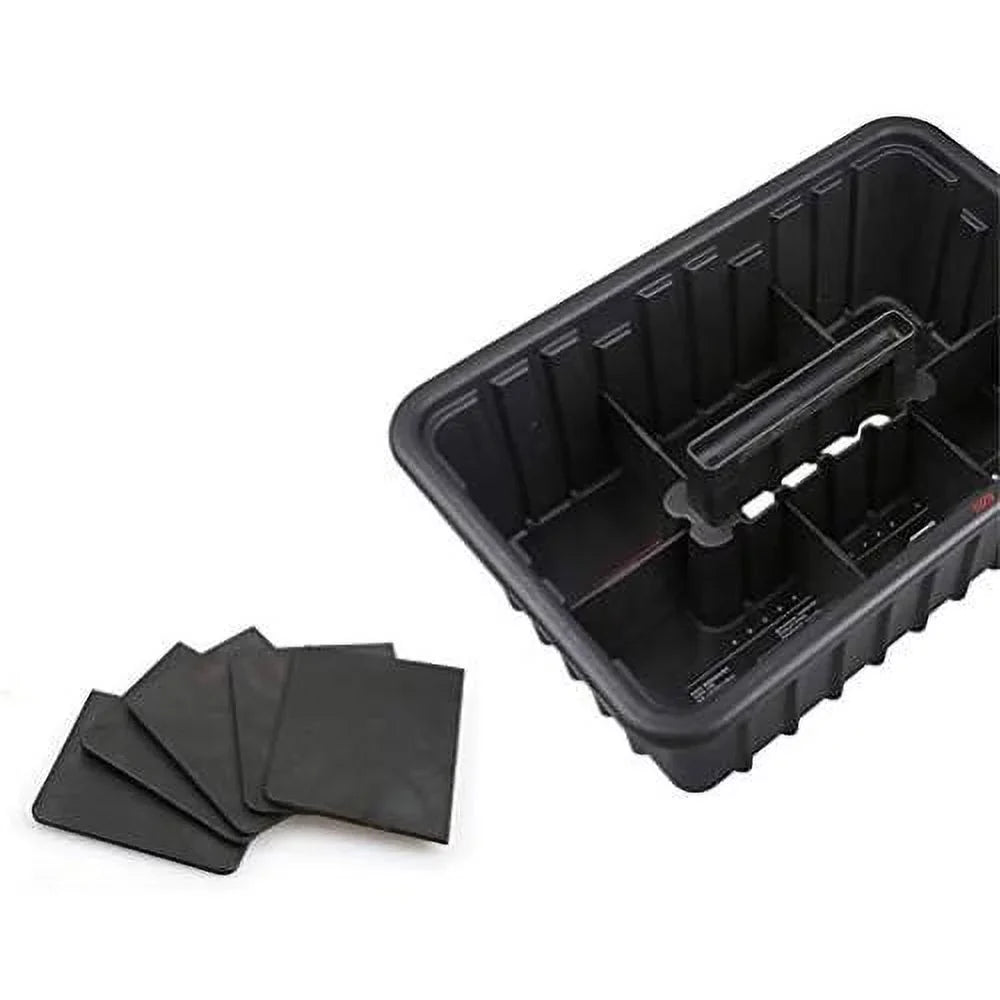 Deluxe Utility Cleaning Caddy Basket Organizer DIY Divided Plastic Shower Storage Caddy Tote Portable 6 Compartment Bucket Shower Janitorial Caddy Large Capacity For Shower Supplies W/ 6 Dividers