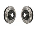 Front Coated Drilled Slotted Disc Brake Rotors Pair For Mazda 6 CX-5 KD-100086