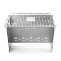 Radirus Stainless Steel Wood Burning Stove, Portable Folding Camping Cooking Stove with Grill PLatitudee, Perfect for Outdoor BBQs and Cooking