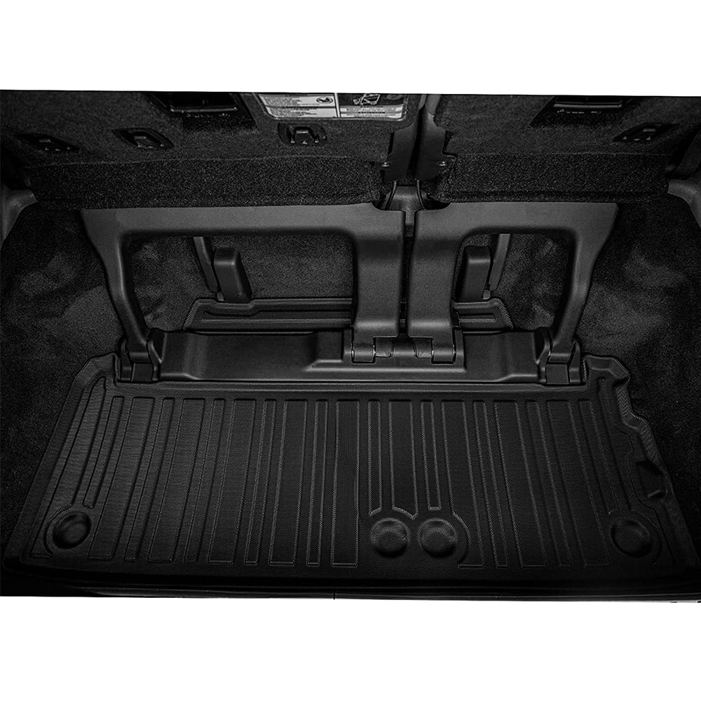 3W Cargo Liner Compatible for Toyota Sienna 8 seats 2021-2023 TPE All Weather Custom Fit Trunk Mat for 2021 2022 Toyota Sienna ( (for Spare Tire Model ), Black