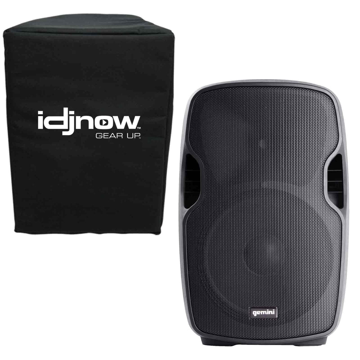 (2) Gemini AS-1500P 15" Active Speakers with GMU-M100 Single Channel UHF Microphone Package