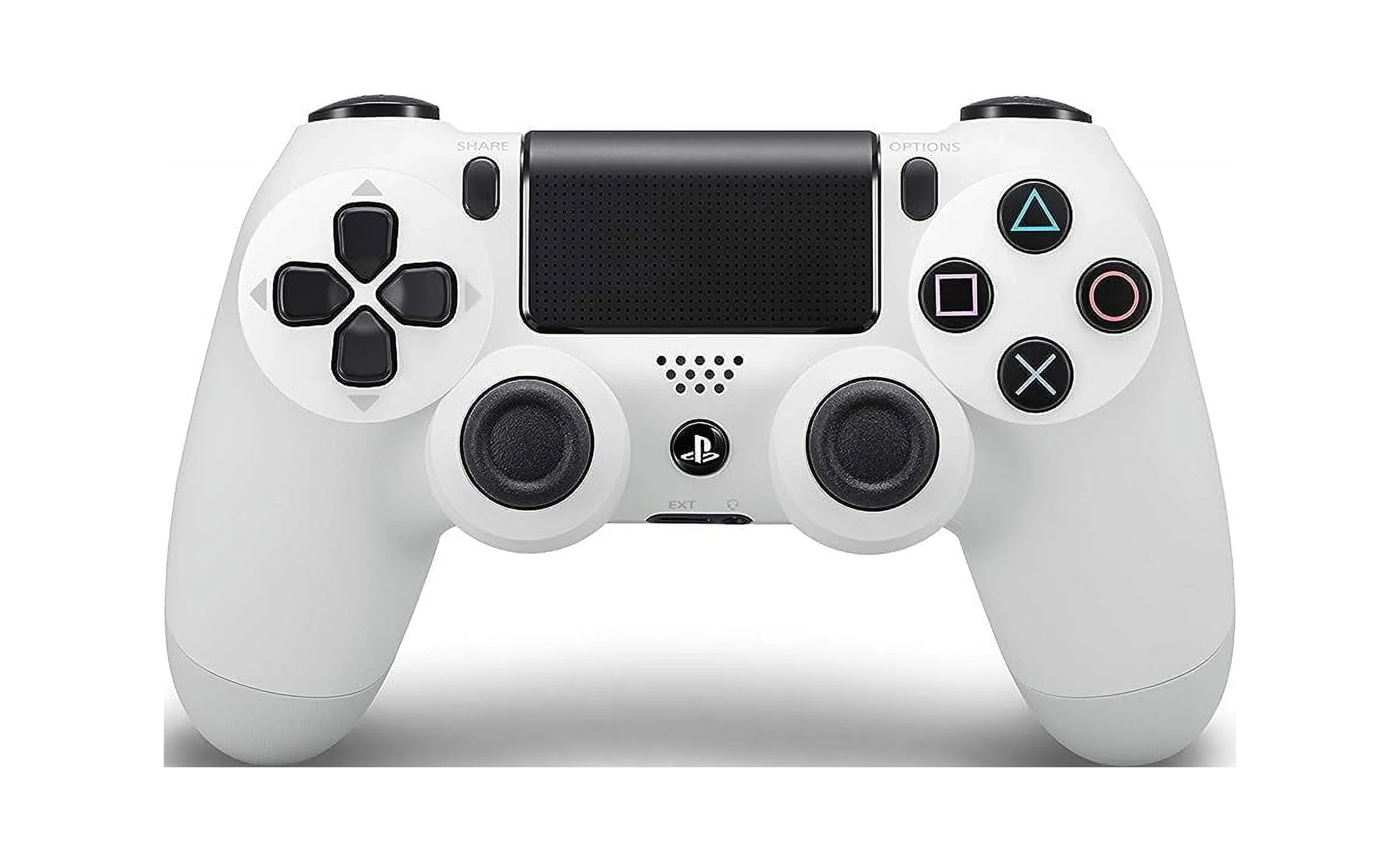 PS4 DualShock Wireless Controller Bundle - White - With Earbuds Like New with BOLT AXTION