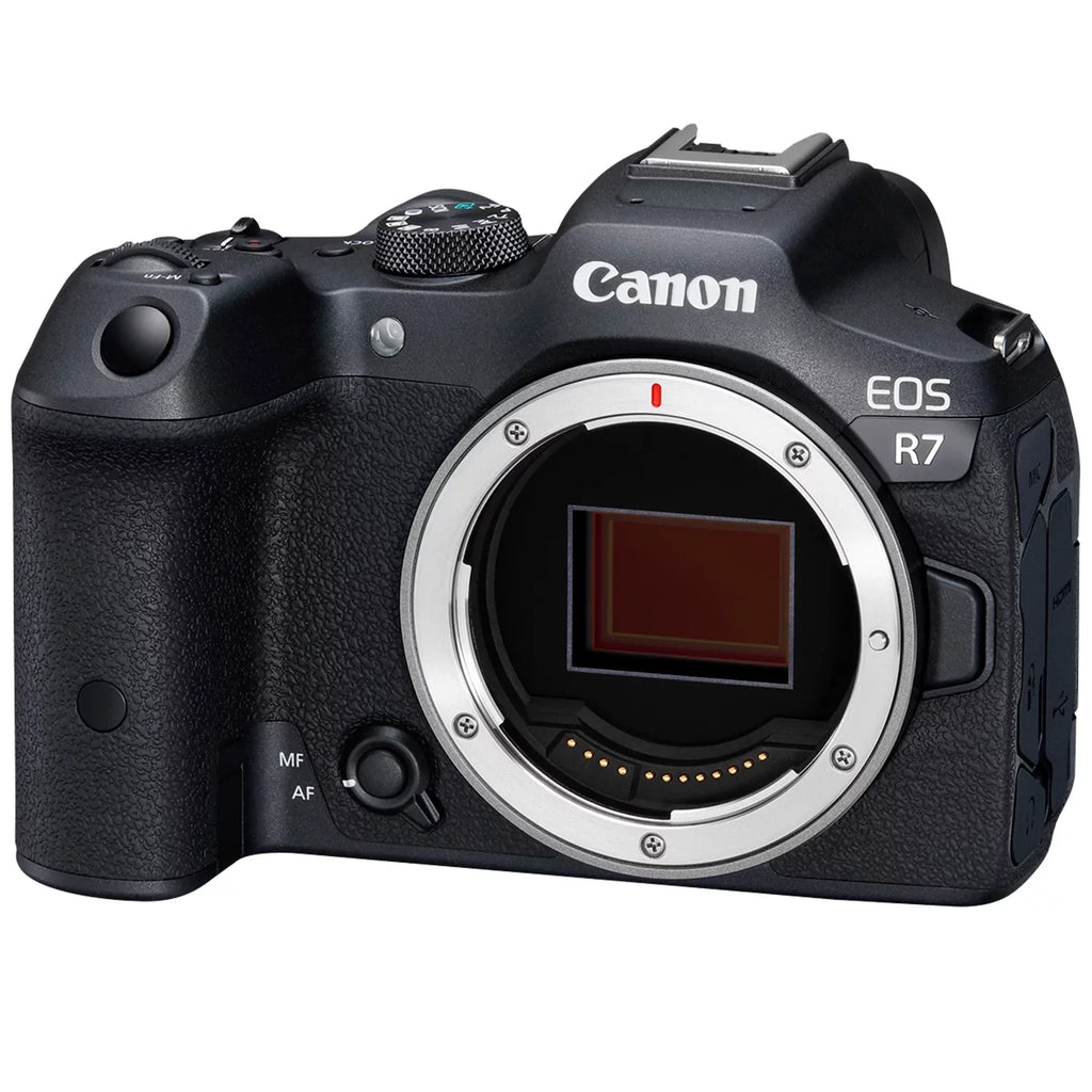 Canon EOS R7 Mirrorless Camera (Body) with 2 Pack SanDisk 32GB Memory Card + Case + ZeeTech Accessory
