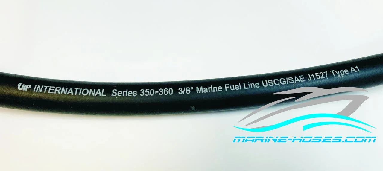 A1 Marine Fuel Hose  A1 Boot Fuel Line 3/8" ID   USCG Low Permeation Fuel Feed Hose Unaflex UIP New Line  25 feet