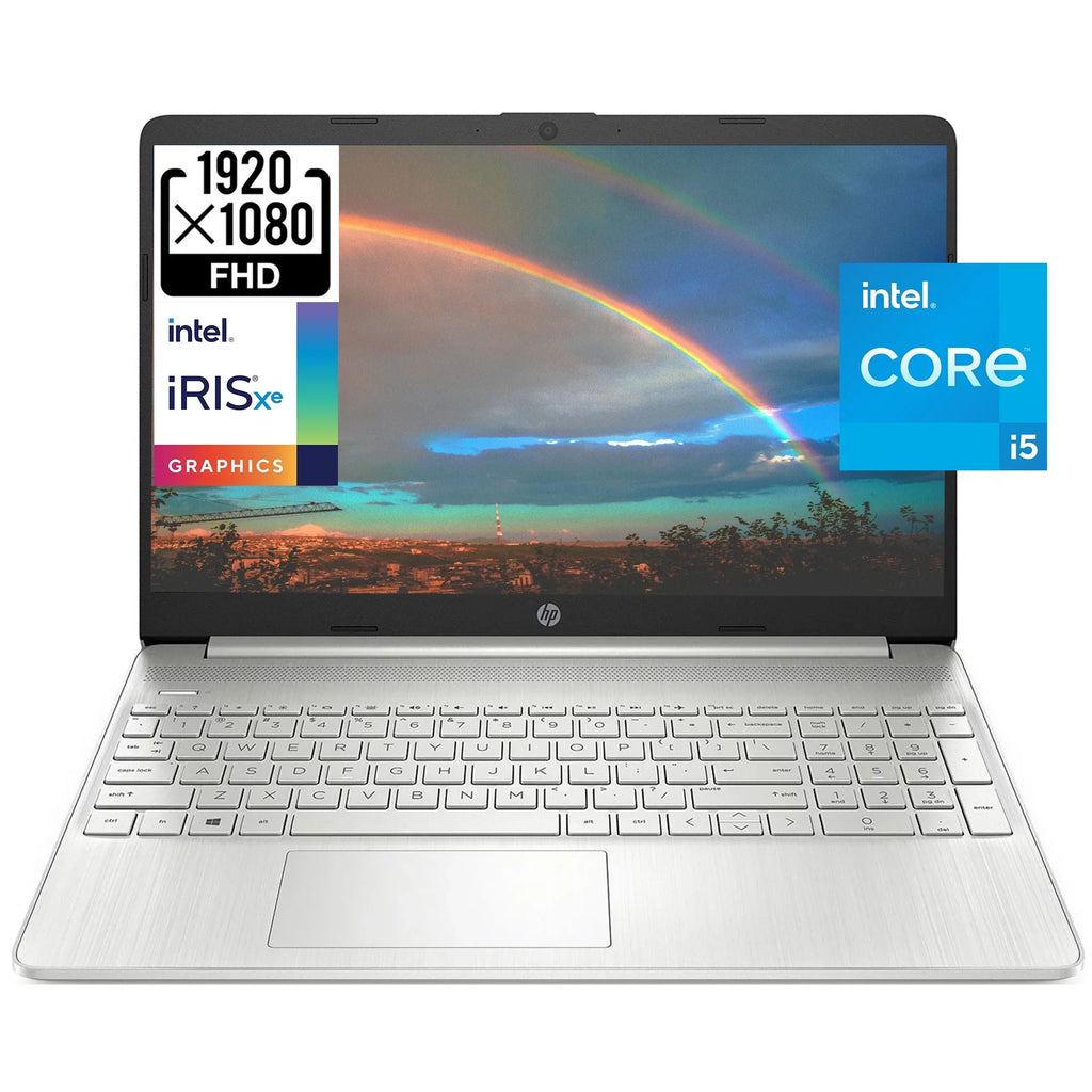 HP 15 15.6" Full HD Business Laptop Computer, Intel 4-core i5-1135G7, 32GB RAM, 1TB PCIe SSD, Iris Xe Graphic, Wi-Fi 6, BT 4.2, Natural Silver, Windows 11 Home